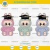 Graduation Labubu SVG Bundle with 3 pastel graduate characters