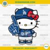 Hello Kitty Dodgers Fan PNG – Cute Clipart with Foam Finger for Cricut & Sublimation