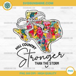 Hill Country Strong Floral PNG with Bow – Stronger Than The Storm Texas Design