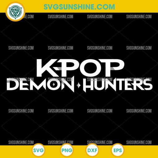 KPop Demon Hunters SVG – Bold Logo Typography Design
