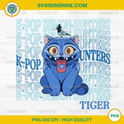 KPop Tiger PNG – Funny Demon Hunters Blue Cat