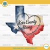 Kerr County Texas Heart PNG with Texas Flag