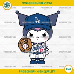 Kuromi LA Dodgers PNG – Cute Baseball Clipart for Sublimation & Cricut