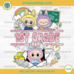 Labubu 1st Grade PNG Bunny School Design