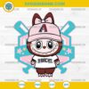 Cute Labubu Arizona Diamondbacks SVG with baseball bats