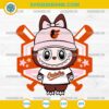 Cute Labubu Baltimore Orioles SVG in pink fan cap