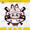 Labubu Chicago White Sox SVG in pink baseball outfit