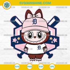 Labubu Detroit Tigers SVG baseball character