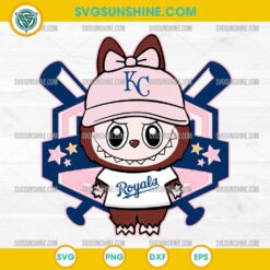 Labubu Kansas City Royals SVG baseball clipart