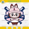 Labubu Los Angeles Angels SVG baseball clipart