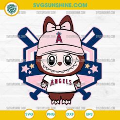 Labubu Los Angeles Angels SVG baseball clipart