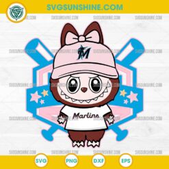 Labubu Miami Marlins SVG for baseball fans