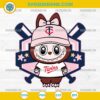 Labubu Minnesota Twins SVG wearing pink hat and Twins shirt