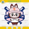 Labubu New York Mets SVG with pink hat and Mets shirt