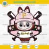 Labubu Pittsburgh Pirates SVG with pink cap and white shirt