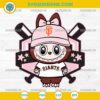 Labubu San Francisco Giants SVG in pink cap and baseball jersey