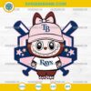 Labubu Tampa Bay Rays SVG – Cute Baseball Girl Design