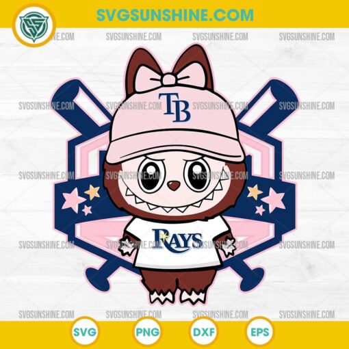 Labubu Tampa Bay Rays SVG – Cute Baseball Girl Design