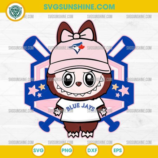 Labubu Toronto Blue Jays SVG – Cute Baseball Girl Character