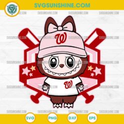 Labubu Washington Nationals SVG – Cute Baseball Girl Character