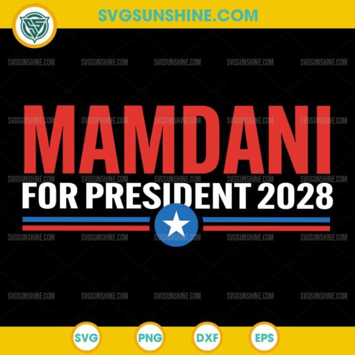 Mamdani For President 2028 SVG US Election Design