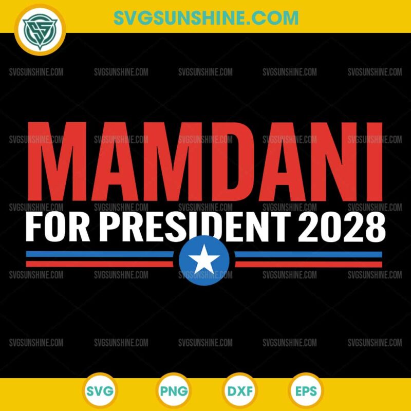Mamdani For President 2028 SVG US Election Design