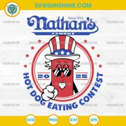 Nathans Hot Dog Eating Contest SVG file for Cricut