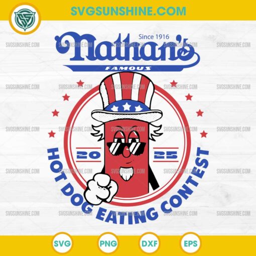 Nathans Hot Dog Eating Contest SVG file for Cricut