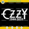 Ozzy Osbourne 1948 2025 SVG Minimalist Rock Memorial