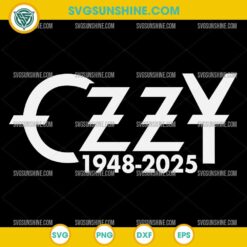 Ozzy Osbourne 1948 2025 SVG Minimalist Rock Memorial