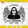 Ozzy Osbourne Angel Tribute SVG Memorial Design
