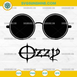 Ozzy Osbourne Glasses & Logo SVG