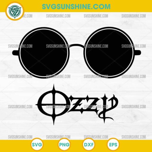 Ozzy Osbourne Glasses & Logo SVG