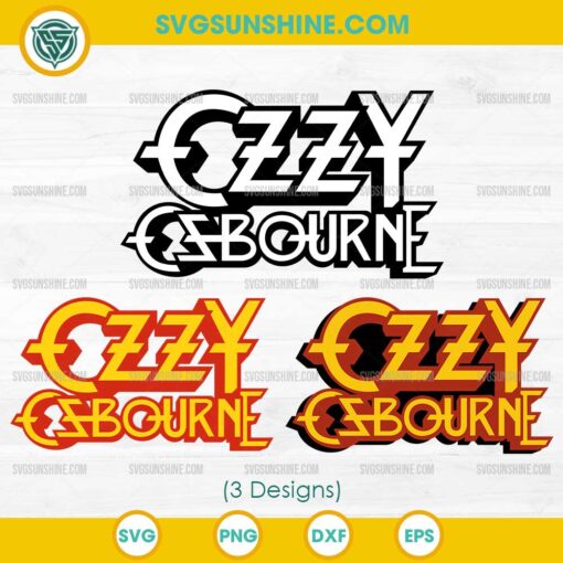 Ozzy Osbourne Logo SVG Bundle – 3 Rock Band Designs for Cricut
