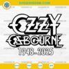 Ozzy Osbourne Memorial SVG 1948-2025 Rock Tribute Design