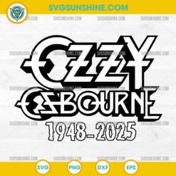 Ozzy Osbourne Memorial SVG 1948-2025 Rock Tribute Design