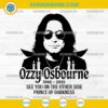 Ozzy Osbourne RIP SVG Memorial Design with Candles