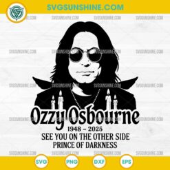 Ozzy Osbourne RIP SVG Memorial Design with Candles