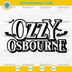 Ozzy Osbourne SVG with Epic Bat Logo Design