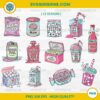 Pink Zombie Food Halloween PNG – Creepy Cute Snack Clipart Bundle for Sublimation