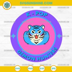 Playful Derpy Tiger SVG – Flexing Tiger from KPop Demon Hunters