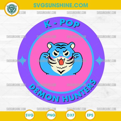 Playful Derpy Tiger SVG – Flexing Tiger from KPop Demon Hunters