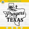 Prayers for Texas SVG with Cross and Wave Symbol