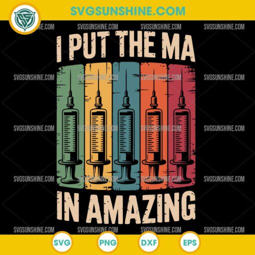 Retro syringe MA in Amazing SVG for Medical Assistant