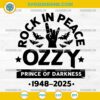 Rock In Peace Ozzy SVG Memorial Design