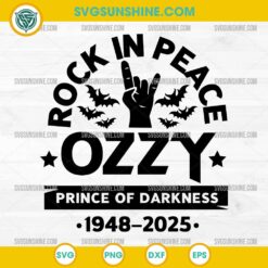 Rock In Peace Ozzy SVG Memorial Design