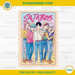 Saja Boys PNG – Retro KPop Demon Hunters Group Clipart