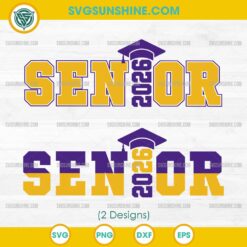 Senior 2026 SVG Graduation Cap Varsity Style