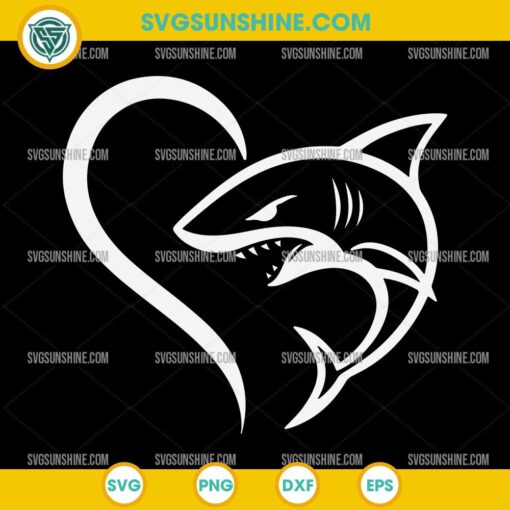 Shark Heart SVG for Shark Lovers
