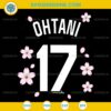 Shohei Ohtani 17 Cherry Blossom SVG digital file